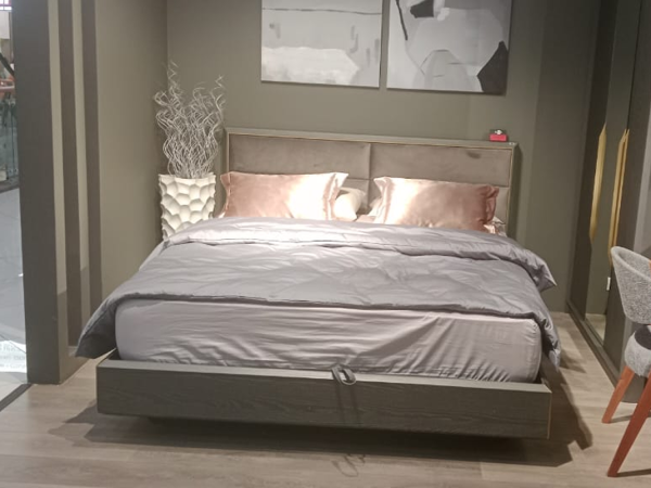 Кровать TESORRO grey stone/ясень choco 