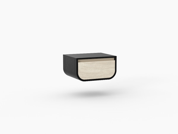 Прикроватная тумба навесная BONI | БОНИ ясень choco/travertine cream