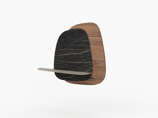 Полка RAGGIO правая орех/черная