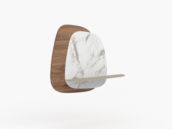 Полка RAGGIO левая орех/белая