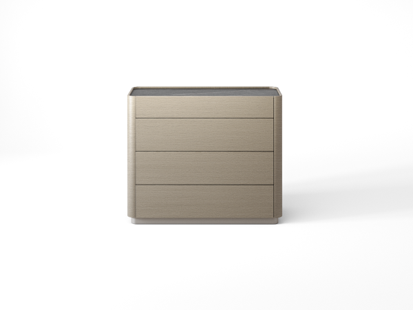 Комод 4 RAGGIO2 дуб ash brown/шампань/черный