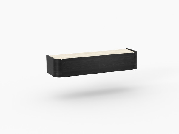 Тумба ТВ навесная BONI | БОНИ ясень choco/travertine cream